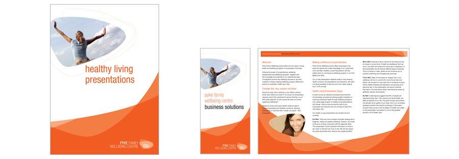 Presentation folder and DL brochure.